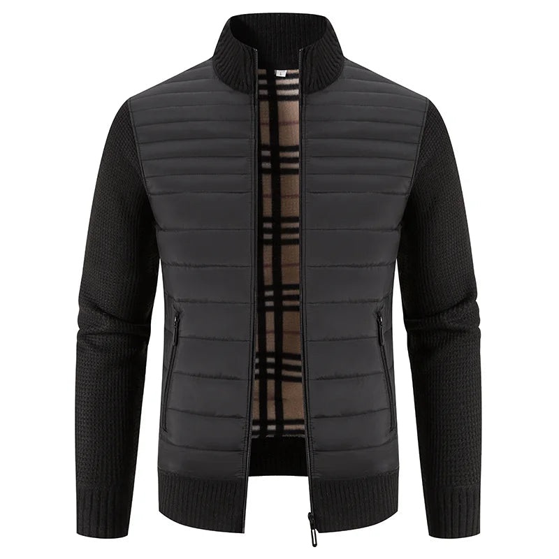 Veste en polaire pour hommes avec manches élégantes – Manteau d'hiver de luxe, élégant pour hommes stylés