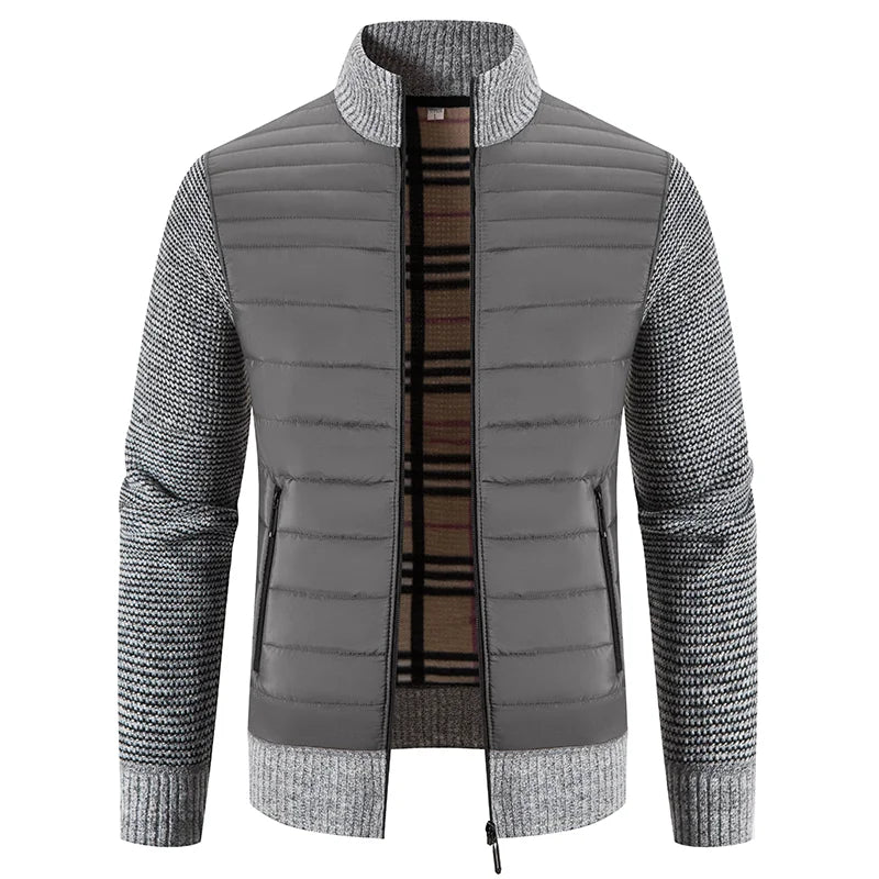 Veste en polaire pour hommes avec manches élégantes – Manteau d'hiver de luxe, élégant pour hommes stylés