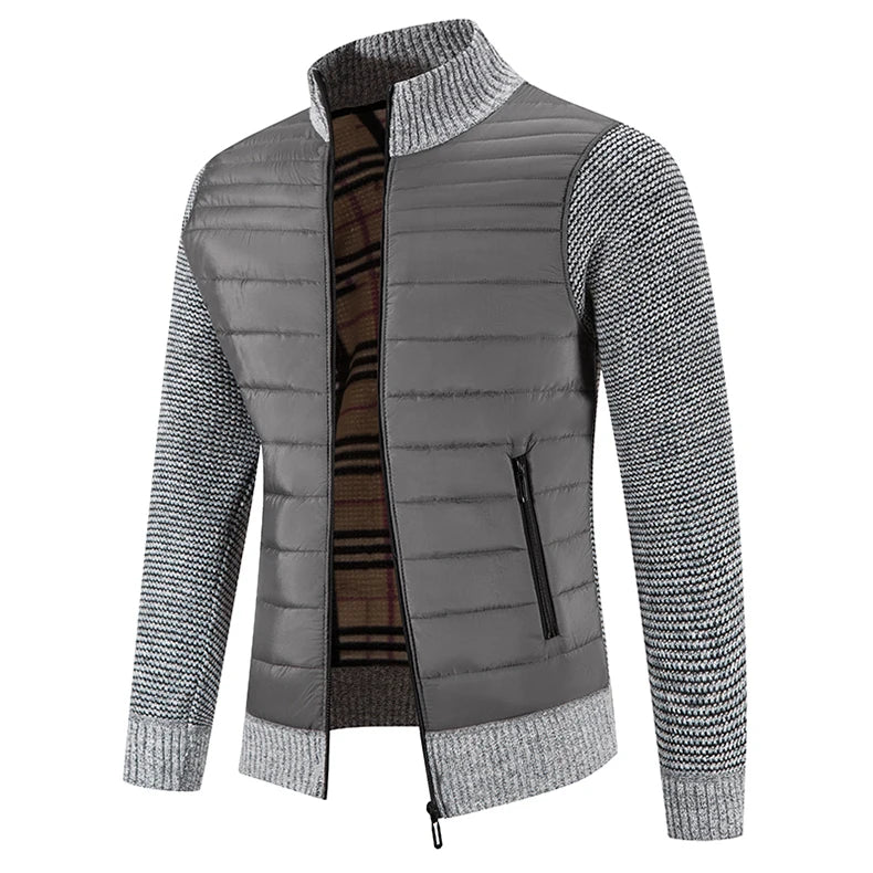 Veste en polaire pour hommes avec manches élégantes – Manteau d'hiver de luxe, élégant pour hommes stylés