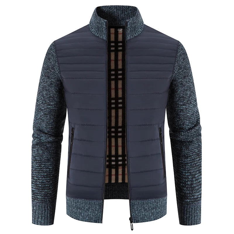 Veste en polaire pour hommes avec manches élégantes – Manteau d'hiver de luxe, élégant pour hommes stylés