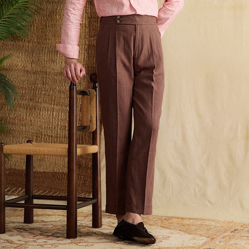 George - Pantalon droit en lin