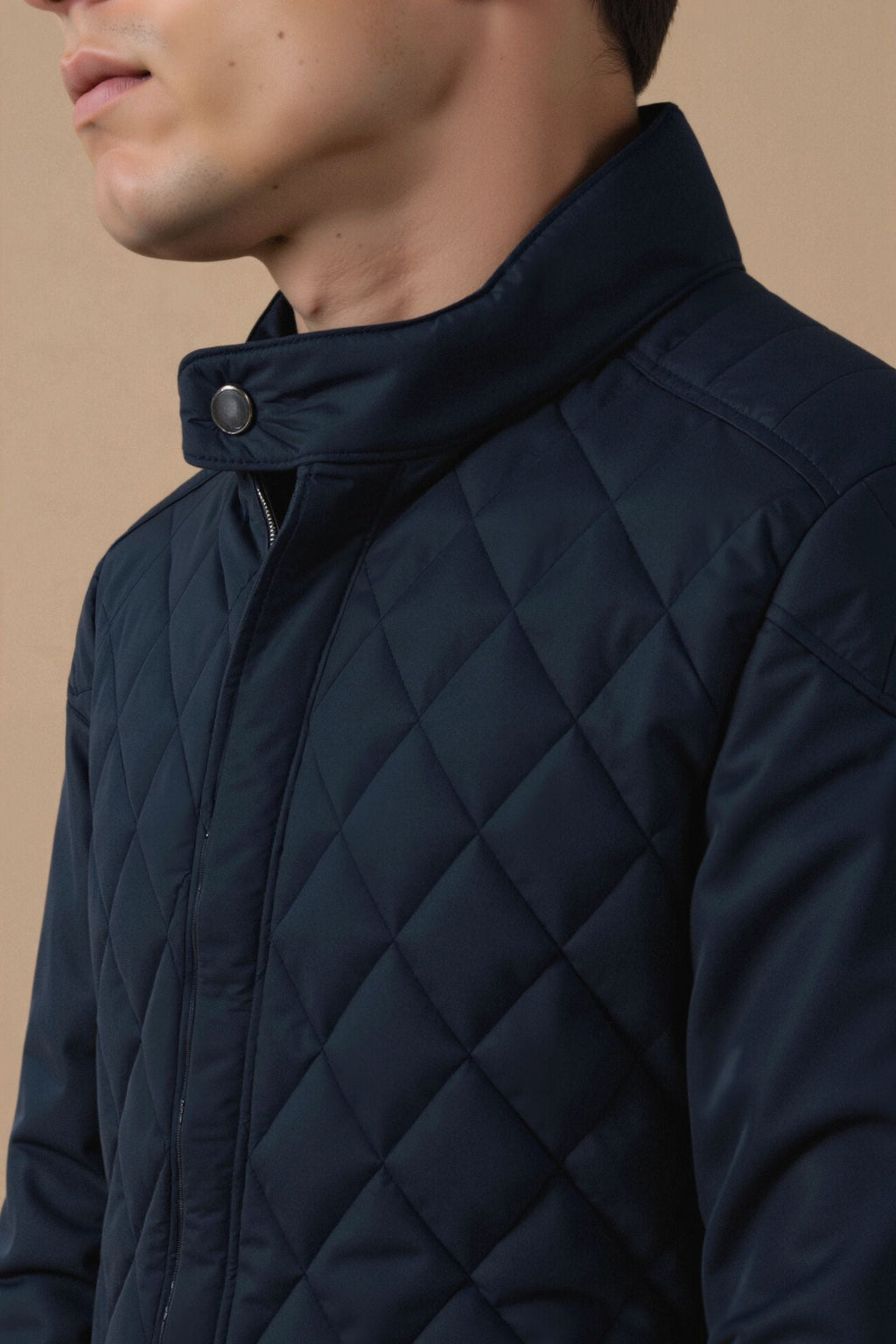 Veste matelassée pour hommes Navy – Manteau de luxe style Old Money