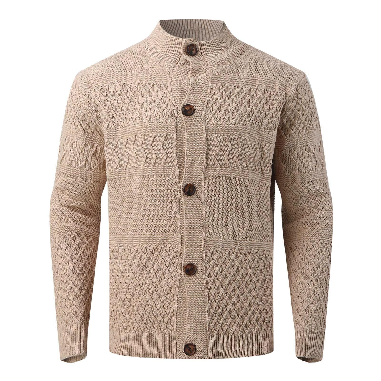 Maison Clément Paris - Gilet pour Homme en Laine à Mailles Grosses avec Boutons – Pull d'Hiver Style Old Money