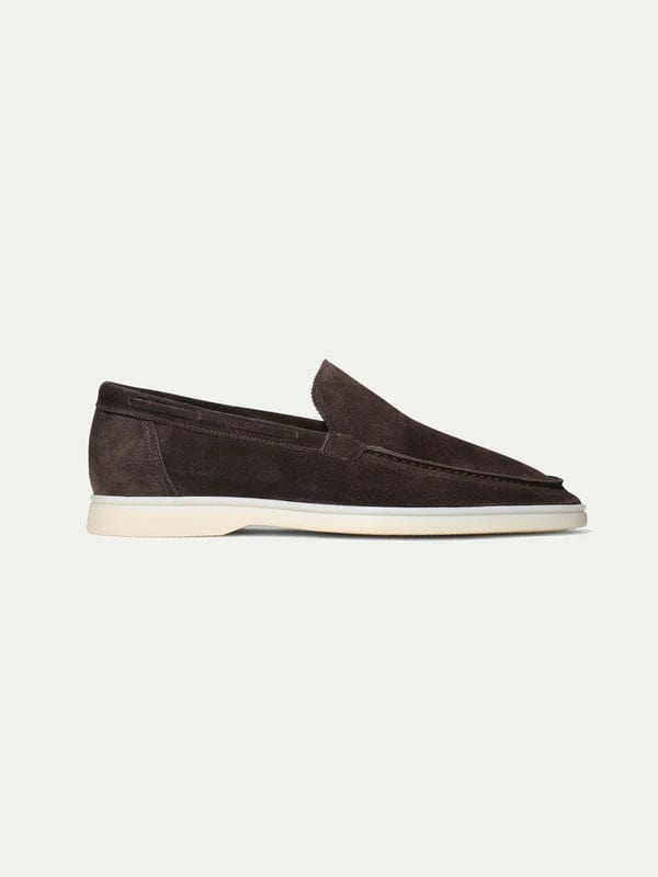 OLD MONEY - Mocassins en suède premium donkerbruin