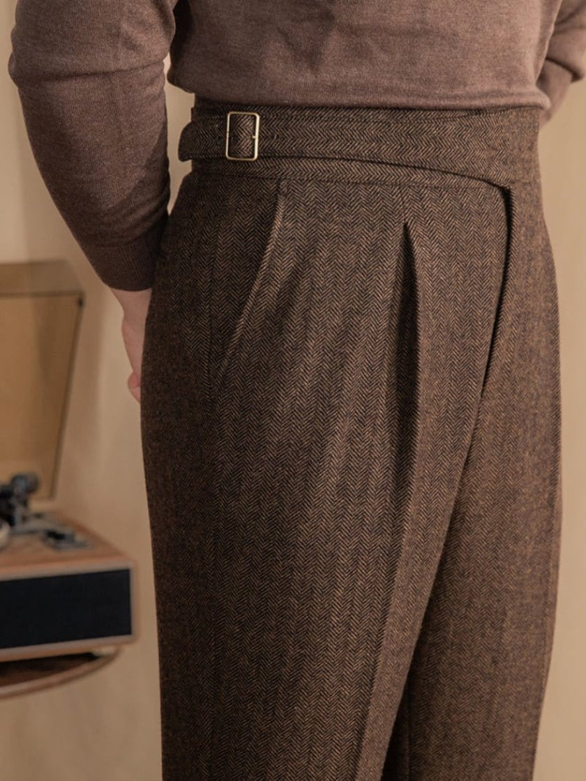 Fabrizio - Pantalon en laine Old Money pour hommes
