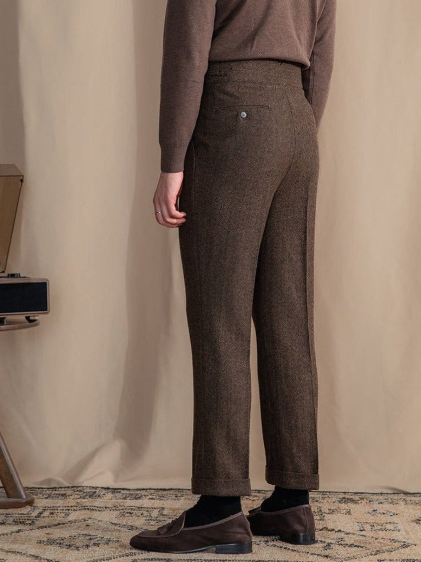 Fabrizio - Pantalon en laine Old Money pour hommes