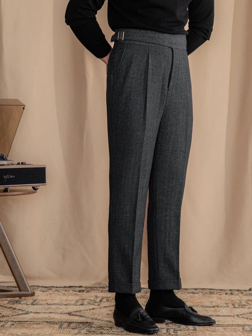 Fabrizio - Pantalon en laine Old Money pour hommes