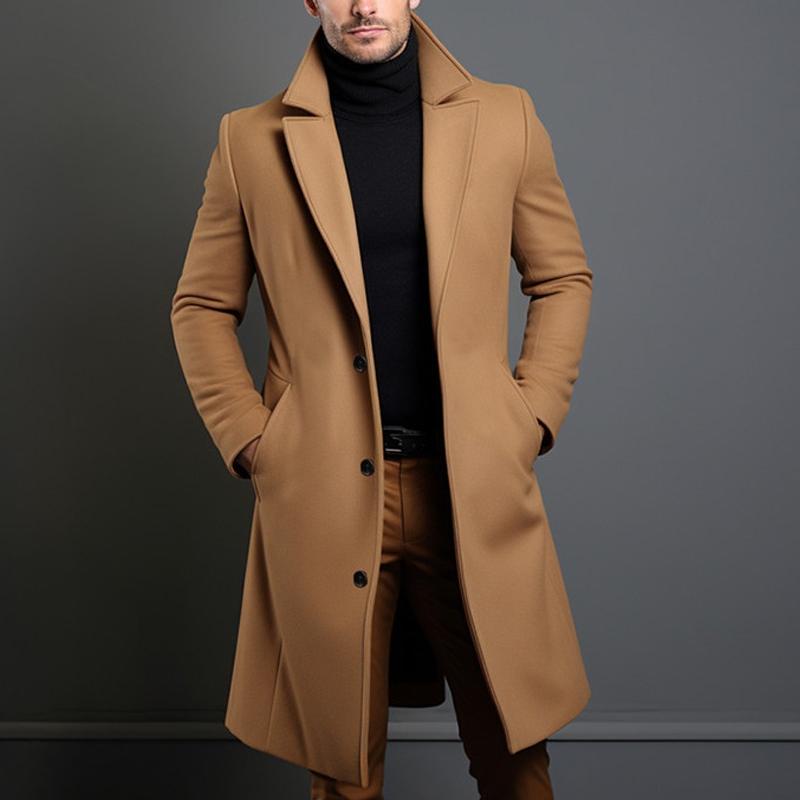Manteau en laine camel pour hommes | Style Old Money & Hiver de Luxe Discret