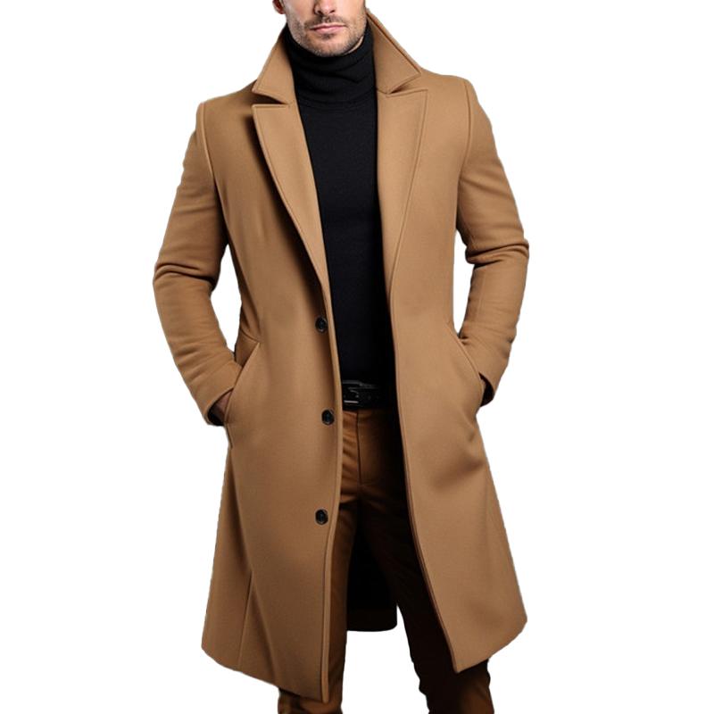 Manteau en laine camel pour hommes | Style Old Money & Hiver de Luxe Discret