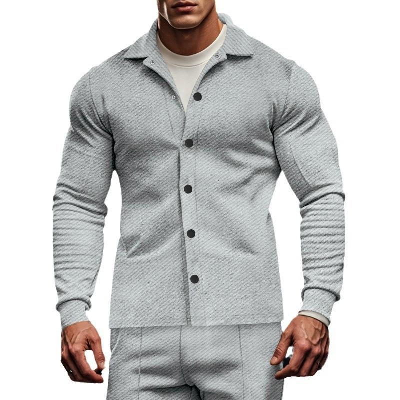 Chemise-veston en twill décontractée pour homme – Veste overshirt intemporelle avec boutons pour l'hiver
