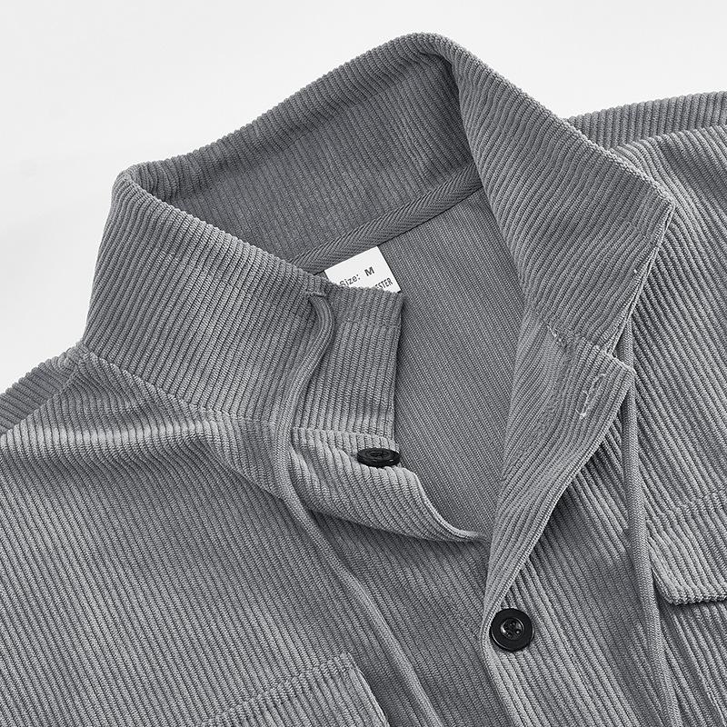 Veste d'hiver cargo en corduroy stylée – Veste intemporelle pour homme à poches multiples