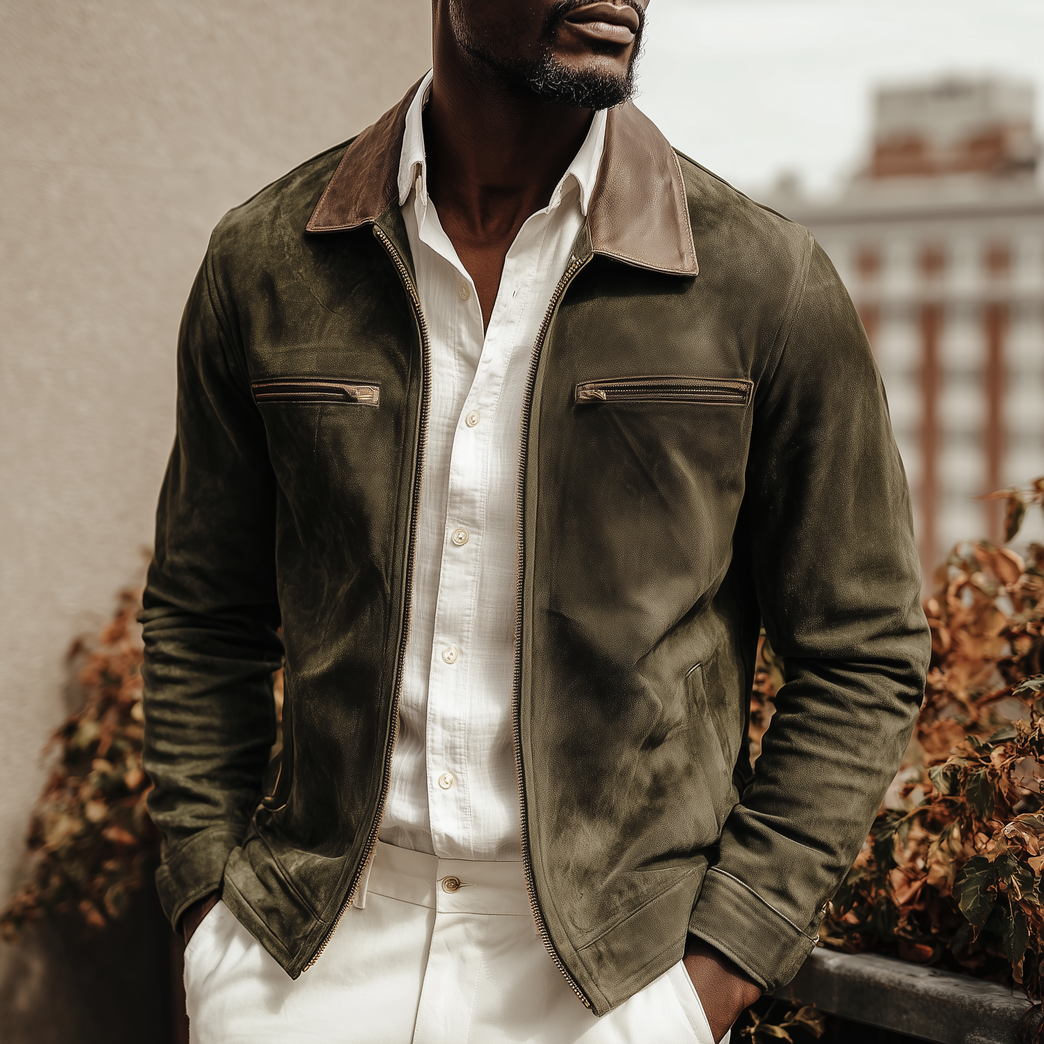 Veste Homme en Suède Luxe – Classique, Élégante et Confortable