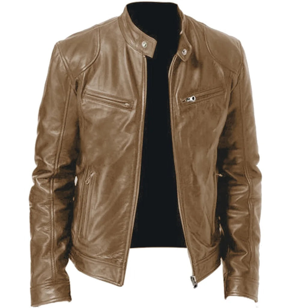 Mirco - Veste en Cuir pour Homme Élégante, Confortable et Chaude