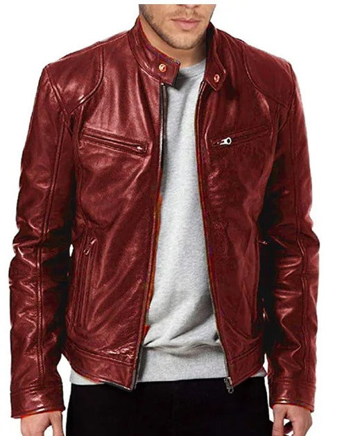 Mirco - Veste en Cuir pour Homme Élégante, Confortable et Chaude