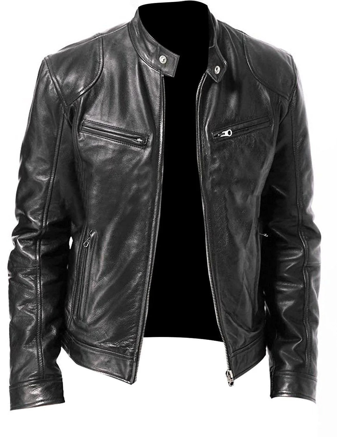 Mirco - Veste en Cuir pour Homme Élégante, Confortable et Chaude