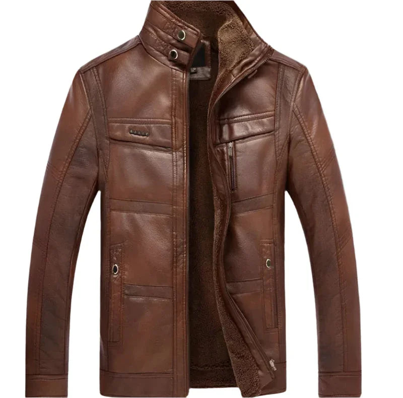 Gerardo - Blouson en Cuir Classique pour Homme Marron