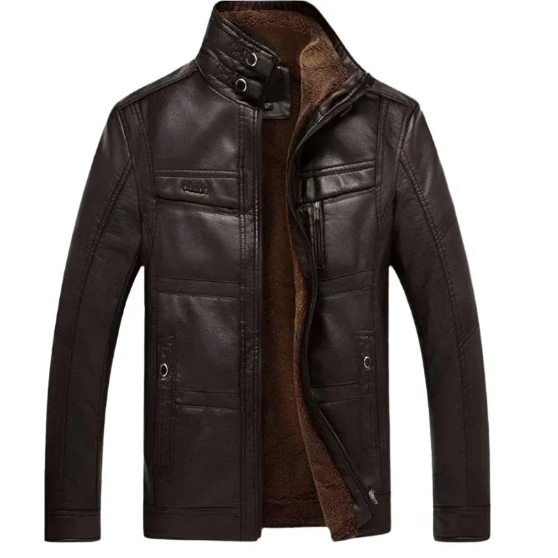 Gerardo - Blouson en Cuir Classique pour Homme Marron
