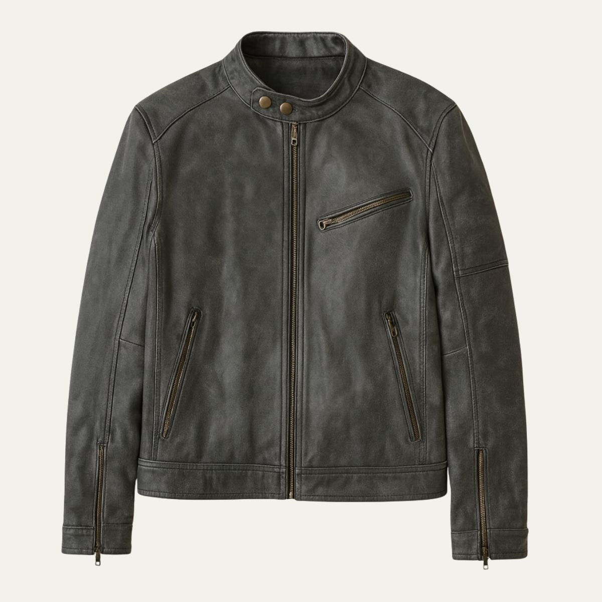 La Veste en Cuir Brooklyn – Veste de Moto Classique/Élégante pour le Lifestyle