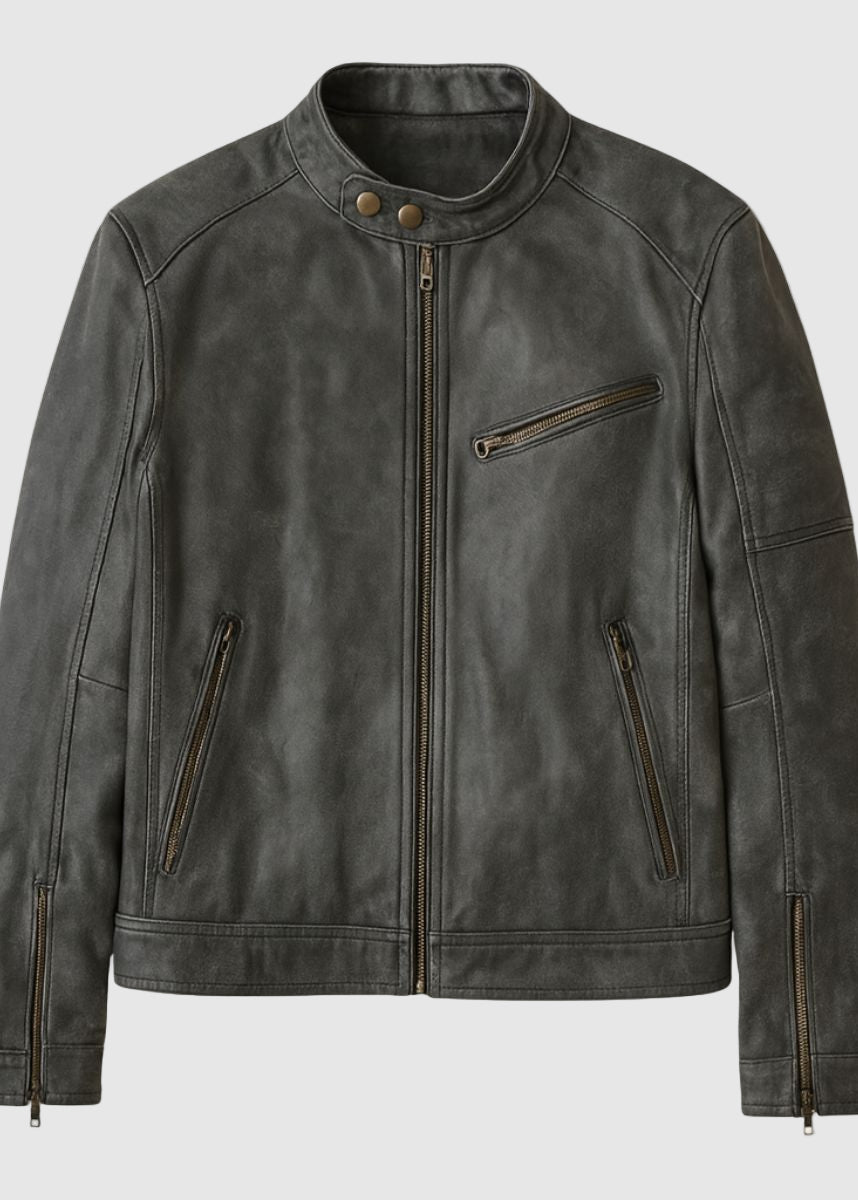 La Veste en Cuir Brooklyn – Veste de Moto Classique/Élégante pour le Lifestyle