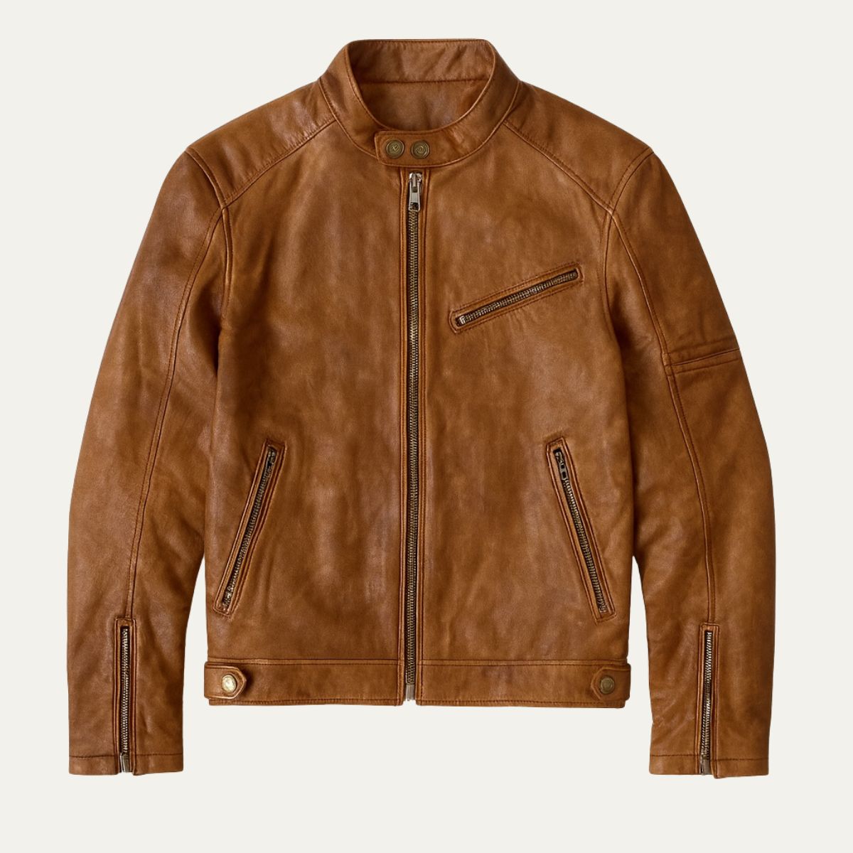 La Veste en Cuir Brooklyn – Veste de Moto Classique/Élégante pour le Lifestyle