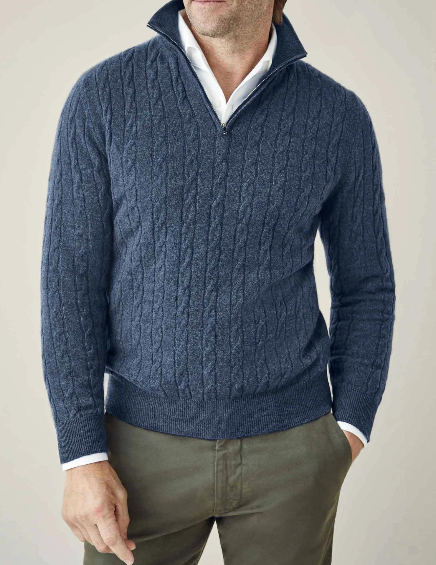 Domingo | Pull en maille torsadée avec motif