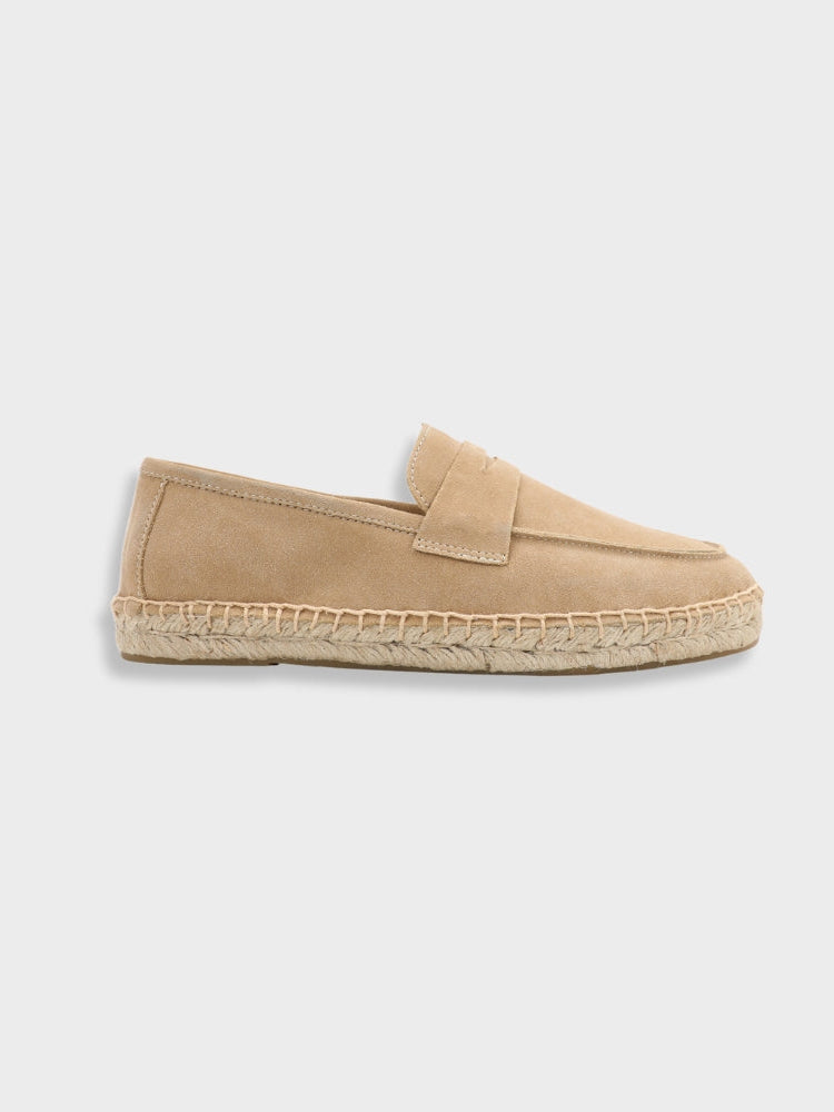 Kastanjebruine Suède Loafers voor Mannen met Jute Zool – Comfortabele Zomerloafers met Tijdloze Elegantie 4