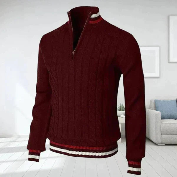 Pull à Fermeture Éclair Classique pour Homme