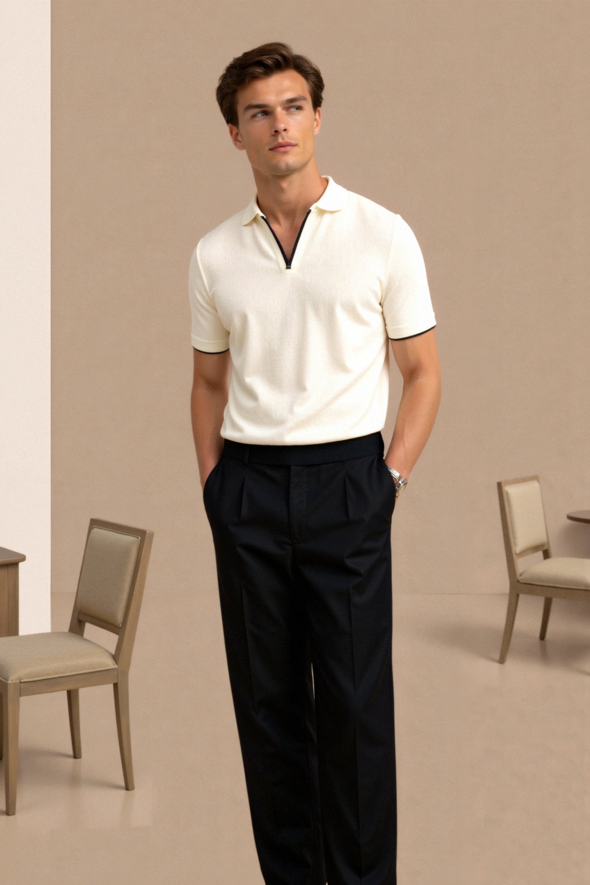 Polo en Coton Slim Fit pour Homme – Style Décontracté