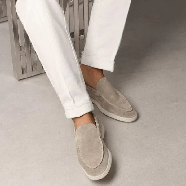 OLD MONEY - Mocassins en suède premium beige
