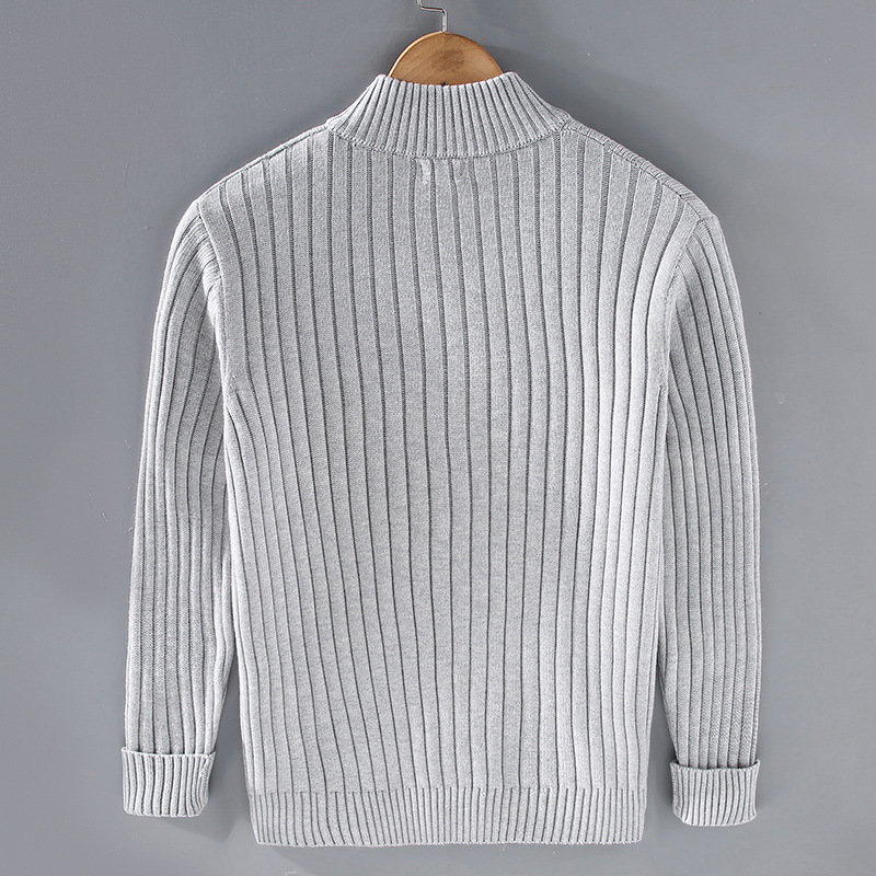 Nilo – Cardigan zippé pour hommes avec texture rayée