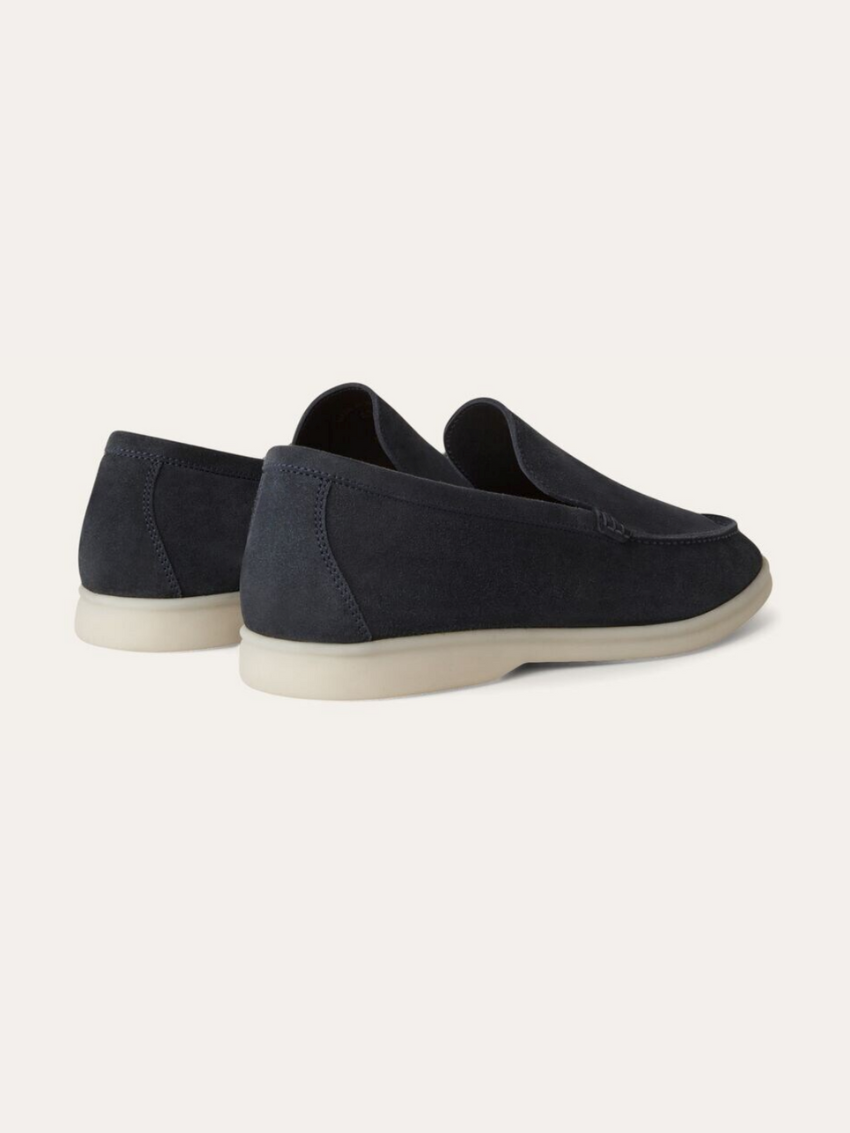 Noli - Loafers en suède bleu marine classique