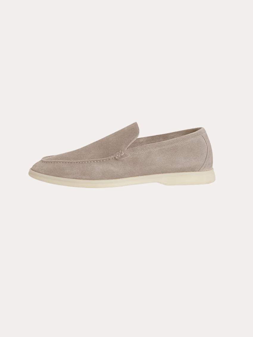 Nori - Loafers en suède beige classiques 2025