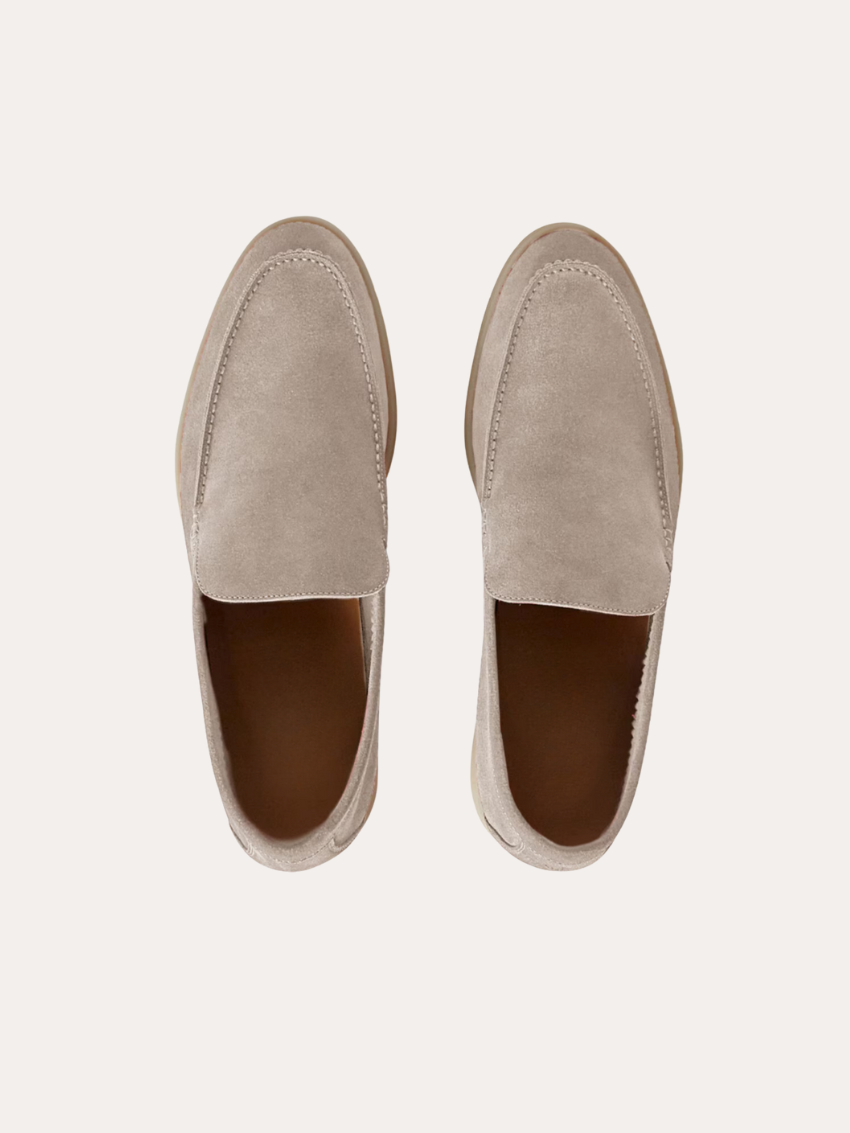 Nori - Loafers en suède beige classiques 2025