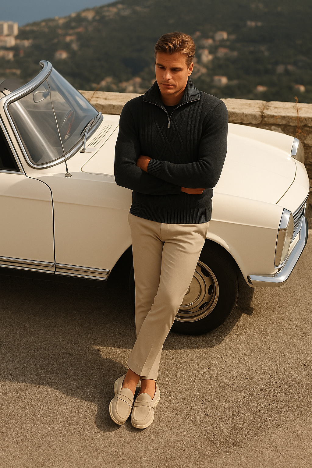 Piolo - Pull en laine élégant avec motif