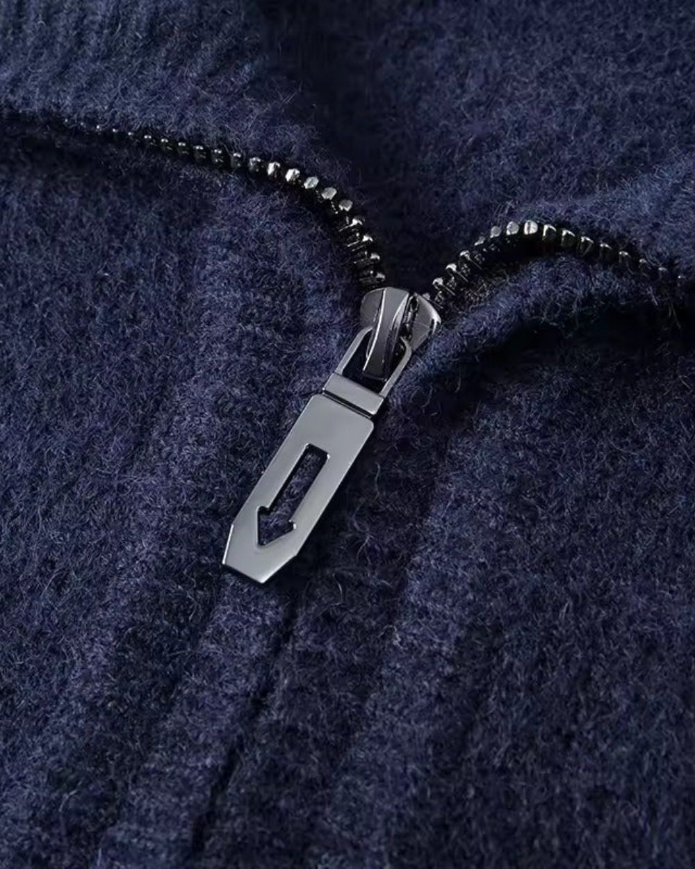 Pull en cachemire Gstaad avec fermeture éclair quart de tour