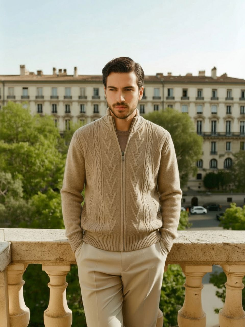 Pull en maille essentiel Old Money - Croix et Couronne