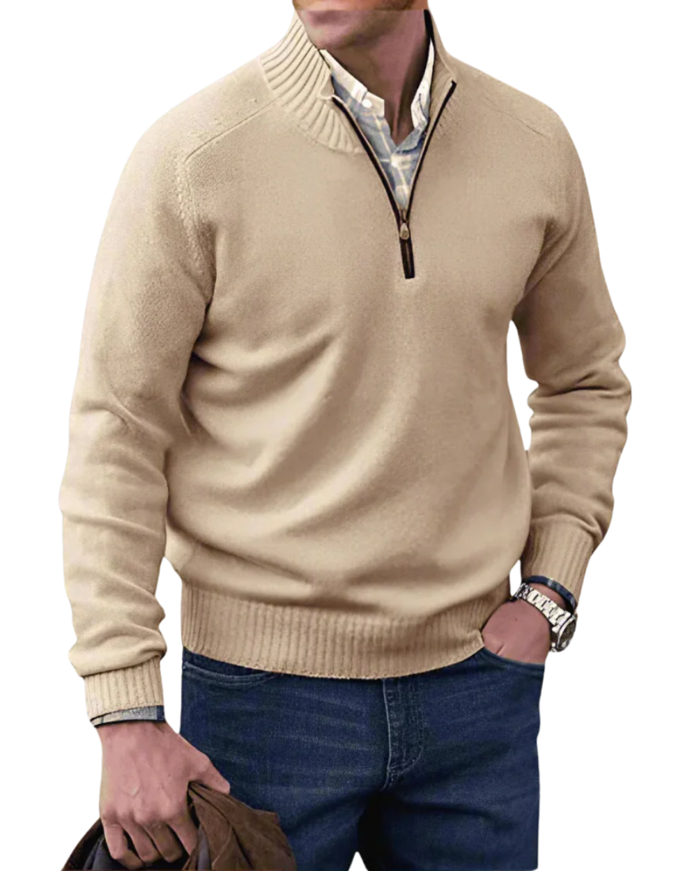 Pull zippé décontracté