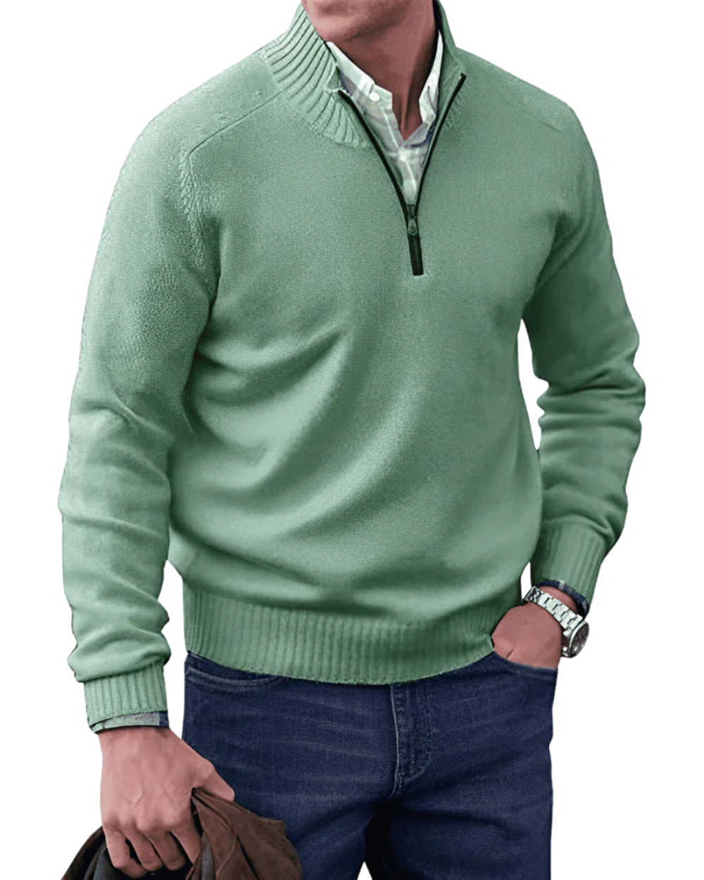 Pull zippé décontracté