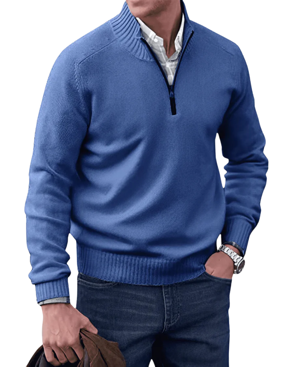 Pull zippé décontracté