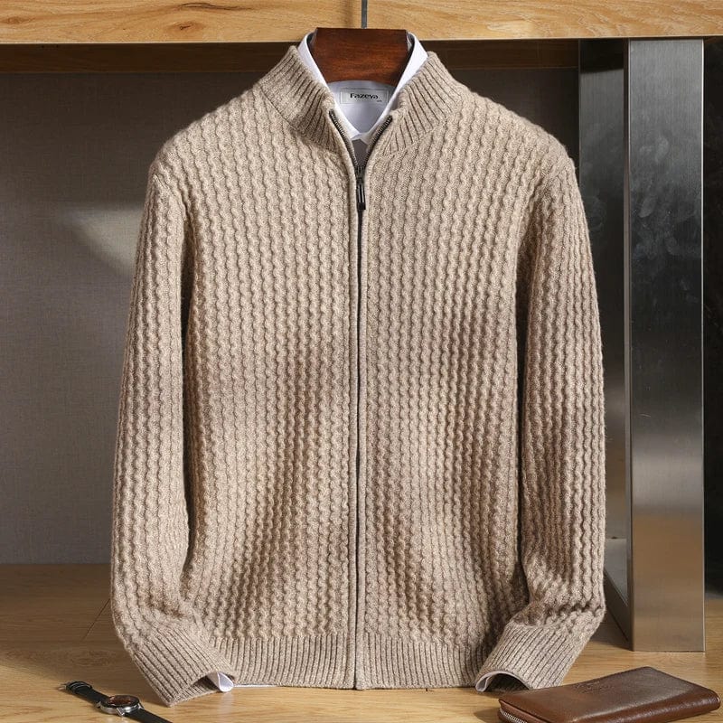 Quentin – Cardigan en laine tricoté Old Money pour hommes 2025