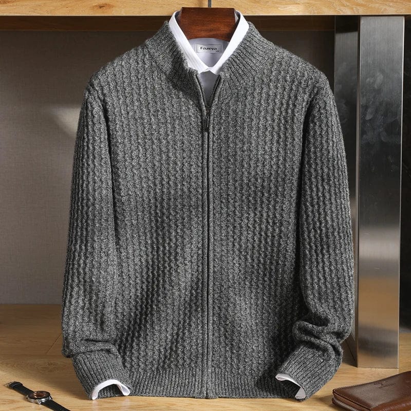 Quentin – Cardigan en laine tricoté Old Money pour hommes 2025