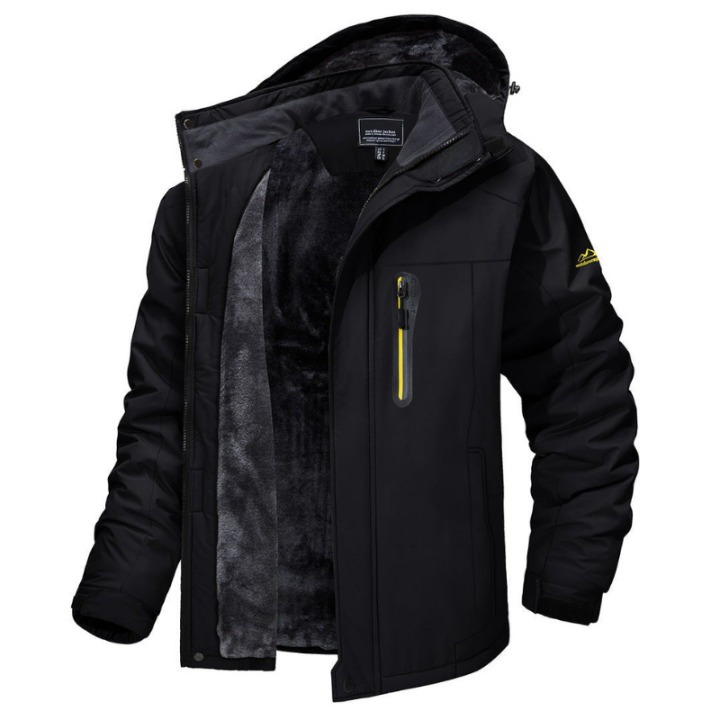 Samuel - Manteau d'hiver imperméable avec doublure en polaire pour homme