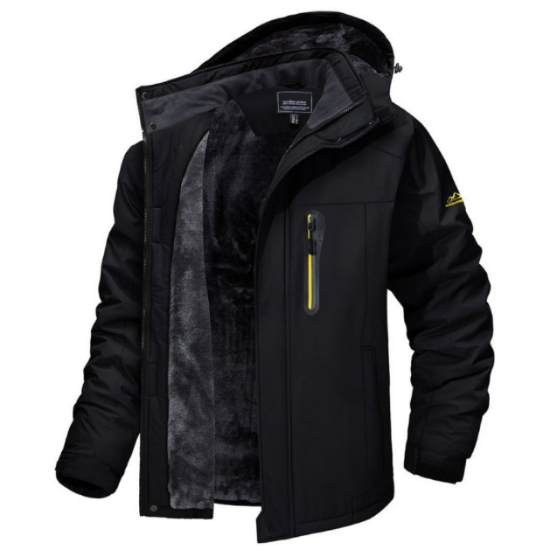 Samuel - Manteau d'hiver imperméable avec doublure en polaire pour homme
