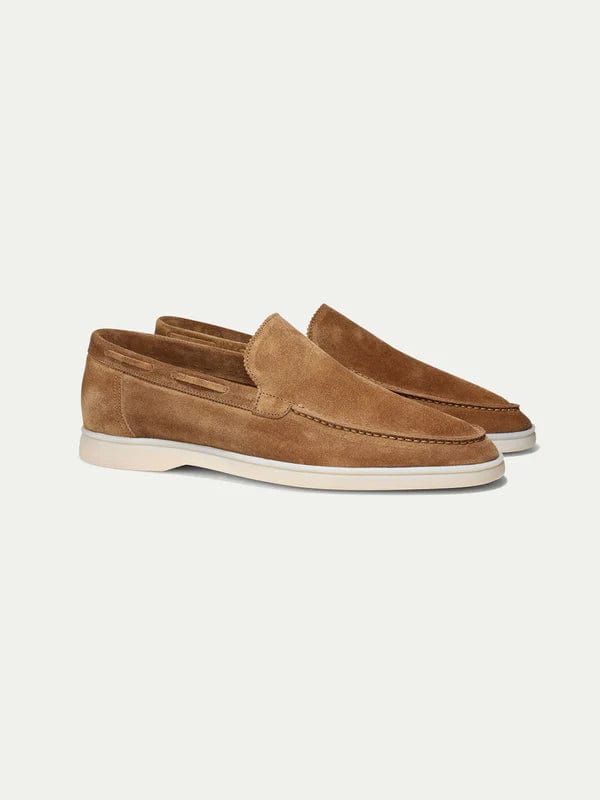 OLD MONEY - Mocassins en daim premium marron