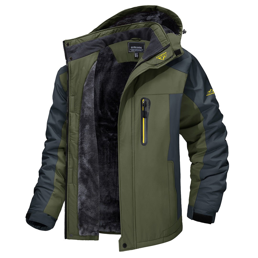Fernardi - Manteau d'Hiver Italien pour Homme Imperméable avec Doublure en Fleece