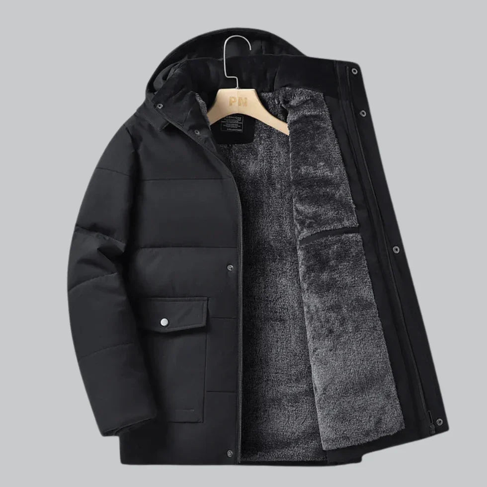 Manteau d'hiver étanche et chaud Slim-Fit pour hommes avec doublure en polaire