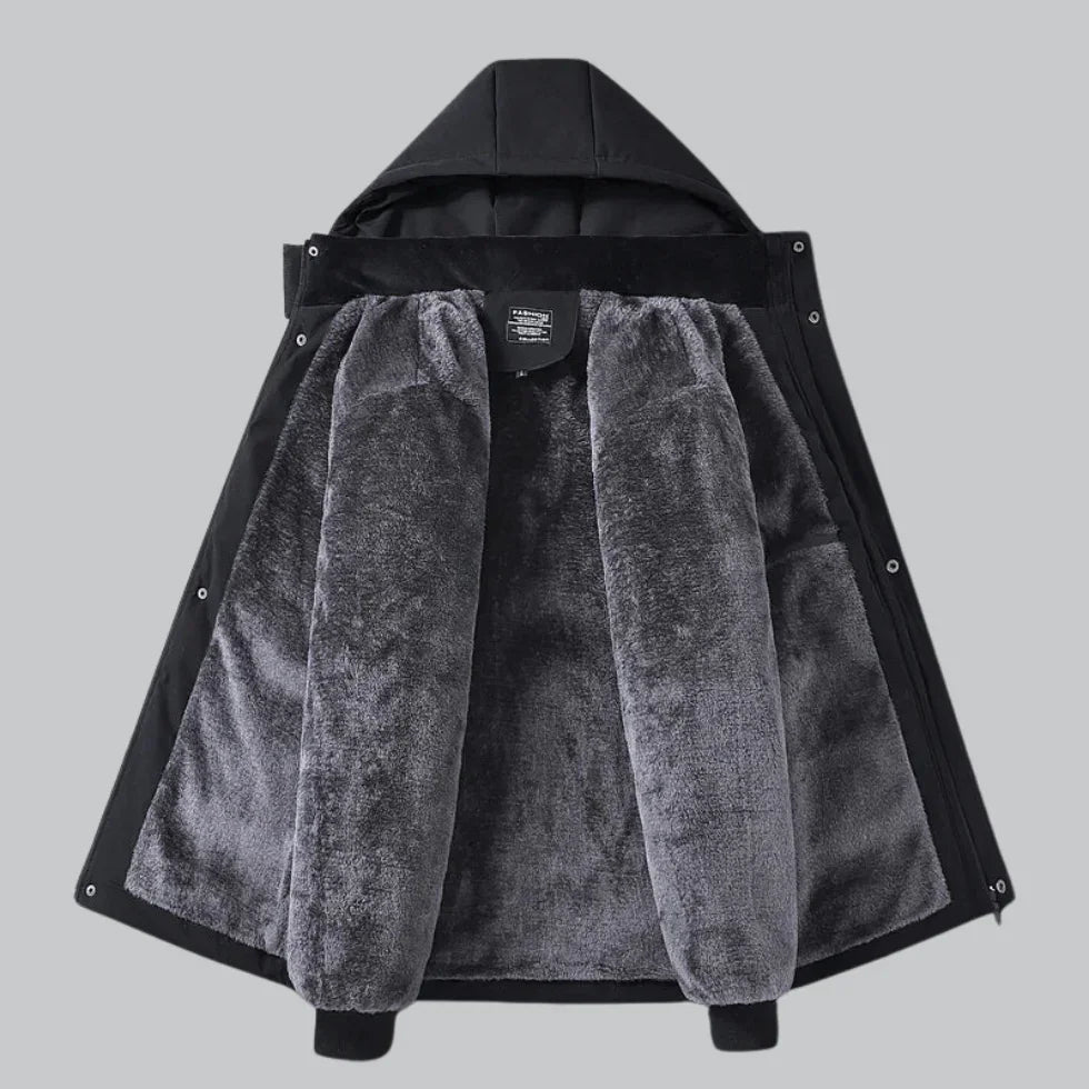 Manteau d'hiver étanche et chaud Slim-Fit pour hommes avec doublure en polaire