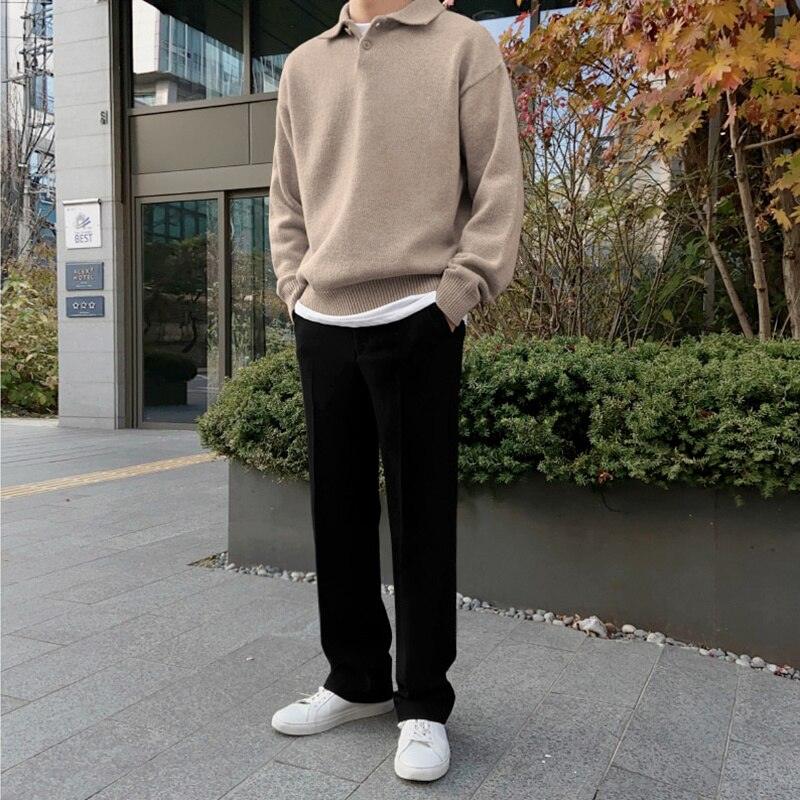 Pull Polo Moderne en Laine pour Homme – Sweater Tricoté Élégant avec Boutons