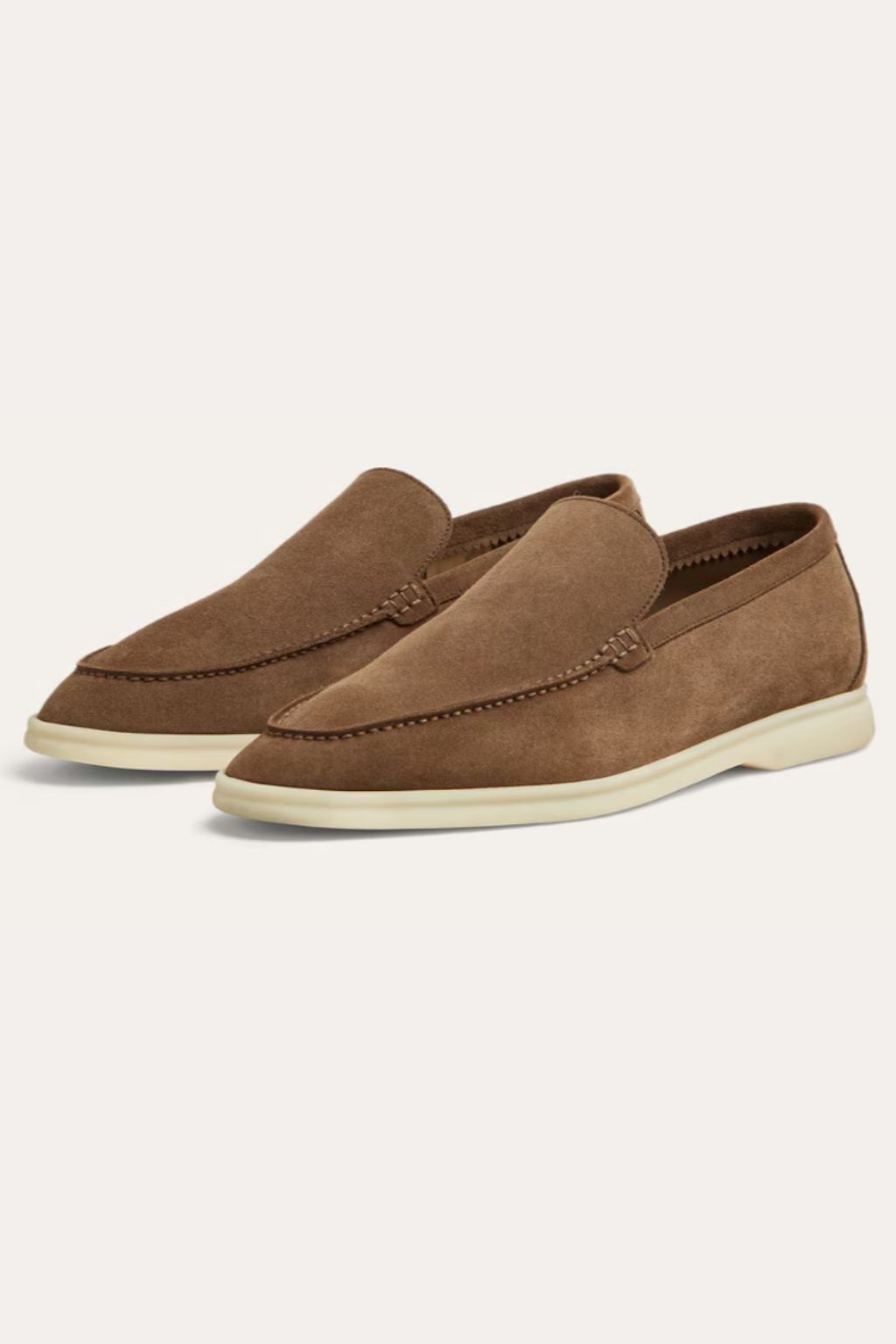 Leo - Loafers Old Money en suède brun