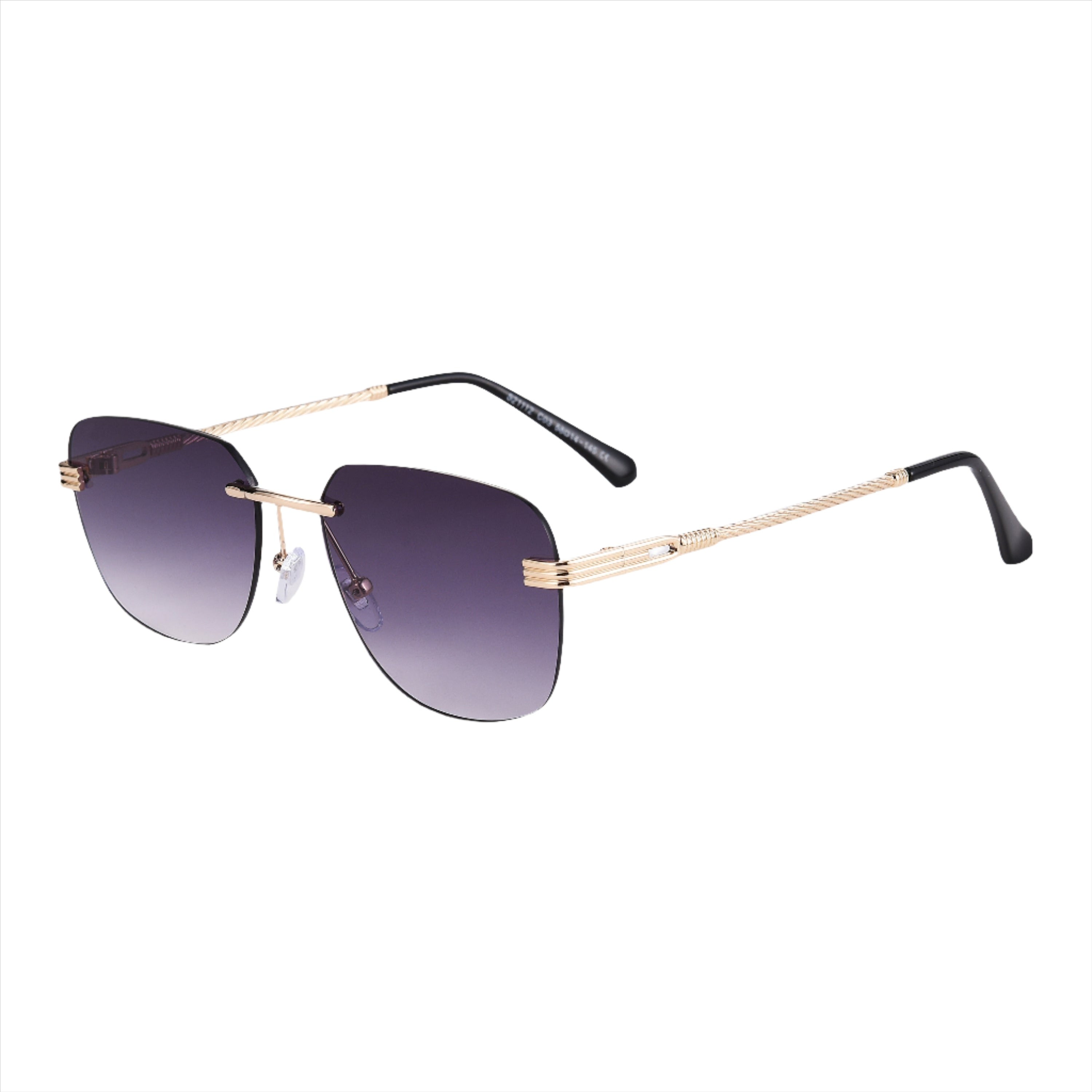 Zonnebril Dames met UV-400 Bescherming en Anti-Kras Coating – Unisex Metaal Gouden Montuur 0